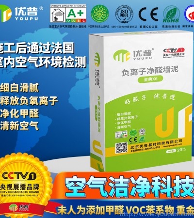 優(yōu)普金典X6型負(fù)離子凈醛墻泥